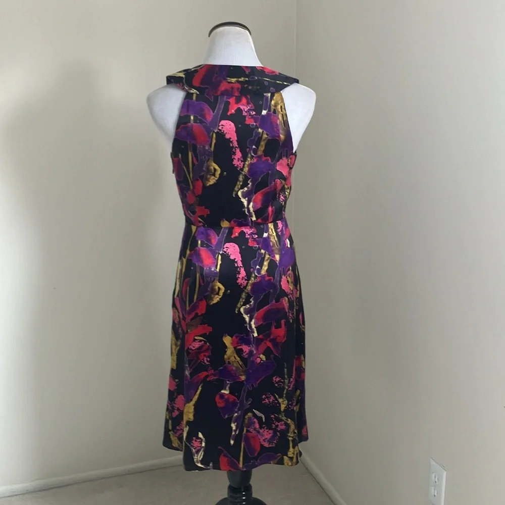 Milly of New York midi fit and flat silk printed dress, size 6 - Picture 5 of 11
